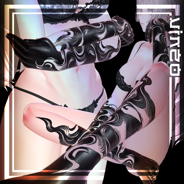 ❌Gothic Gloves-Legs Tattoo❌ 14 avatars 入れ墨 *テクスチャ* /HD 4k Textures