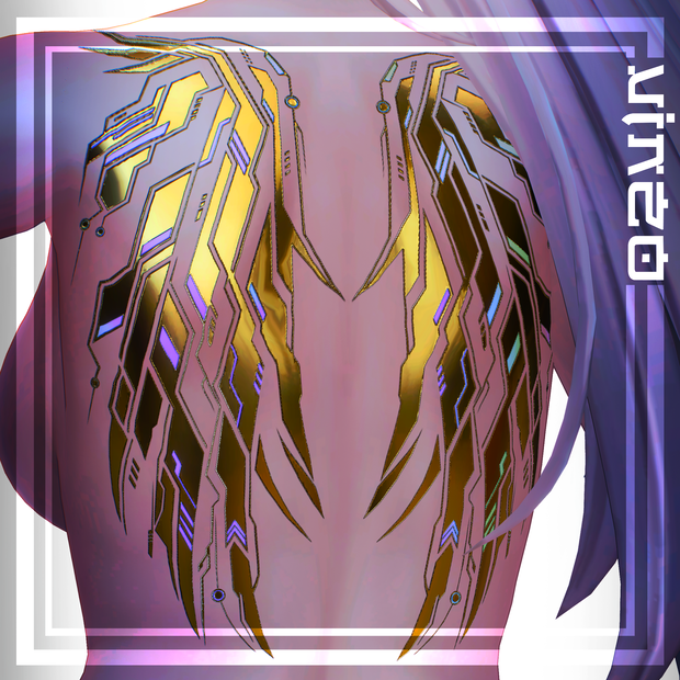 .✦ ݁˖Cyberpunk Wings - 23 Avatars.✦ ݁˖ 4k Textures 入れ墨 *テクスチャ* /HD