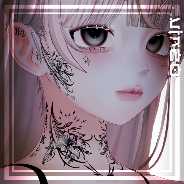 【Face Tattoos】 | 26 Avatars | 入れ墨 | HD Textures