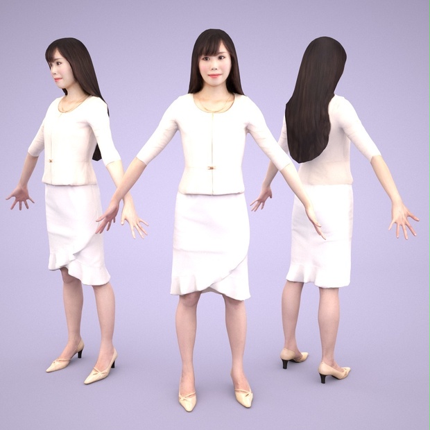 アニメーション付の3D人モデル 076_Yui
