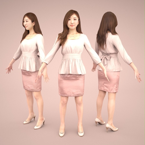 アニメーション付の3D人モデル 060_Mao