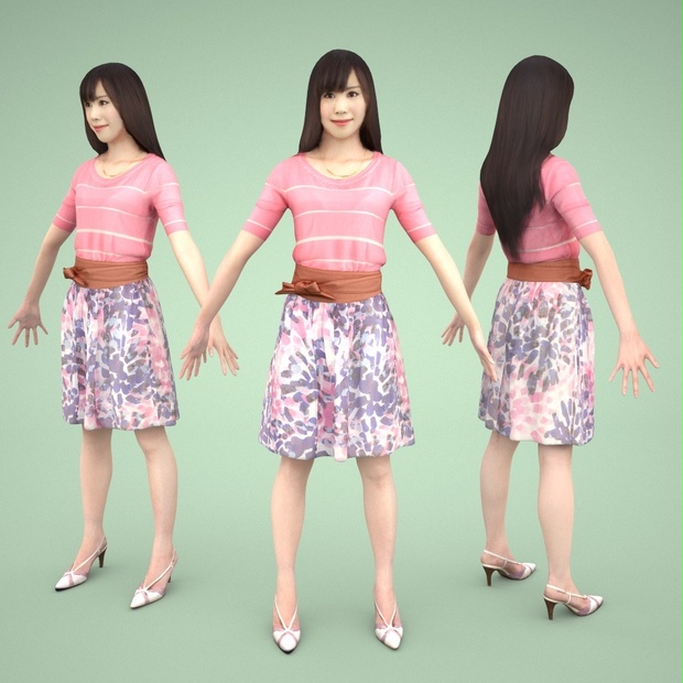 アニメーション付の3D人モデル 078_Yui