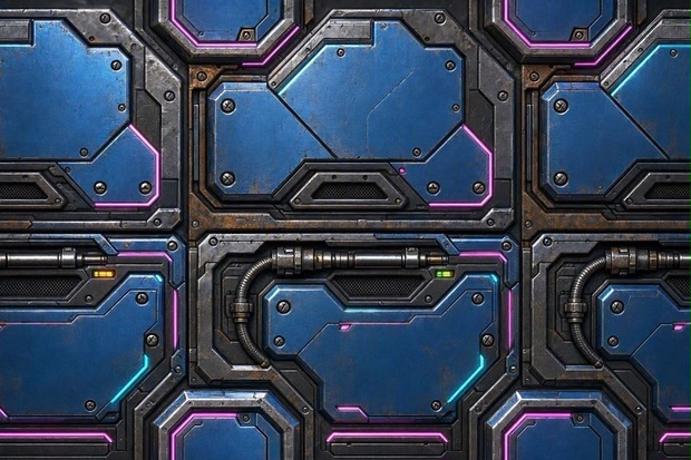 【ゲーム開発用/プロ向け】SFサイバーパンク風 金属壁・床テクスチャ素材30枚パック（高品質/シームレス）