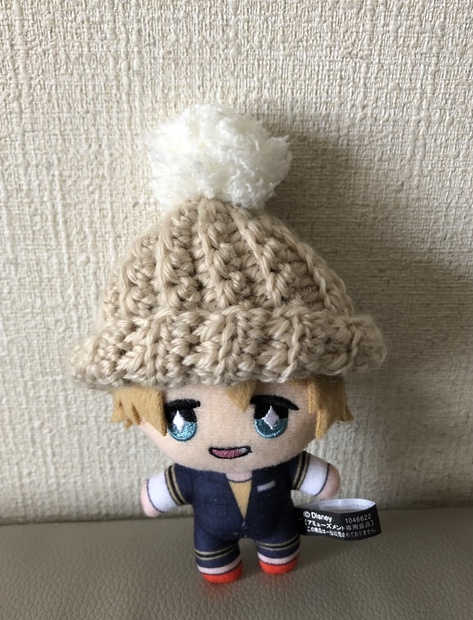 ぬいのニット帽　カフェオレ