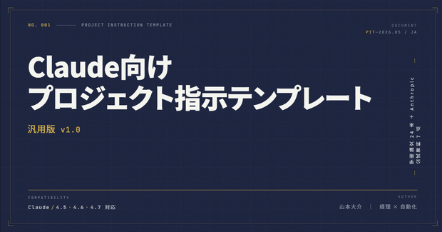 Claudeプロジェクト指示テンプレート 汎用版 v1.0｜学術論文24本＋Anthropic公式資料7点に基づく