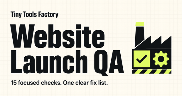 Website Launch QA｜Webサイト公開前15項目チェックツール（Next.jsソースコード）