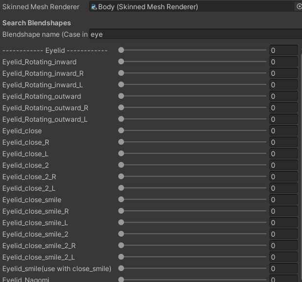 Blendshape Searcher