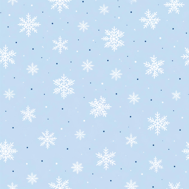 雪降るクリスマス｜雪の結晶・冬・シームレスパターン