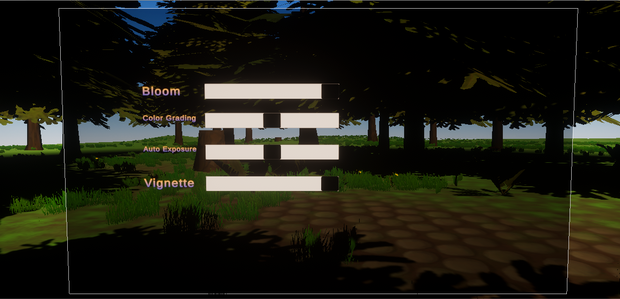 Post Processing Slider Menu System [UdonSharp]
