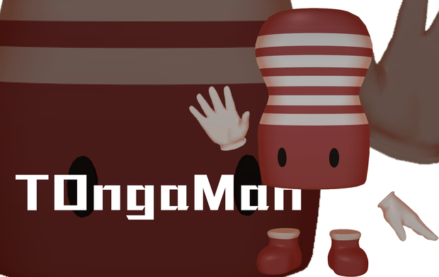 【3Dモデル】T〇ngaMan