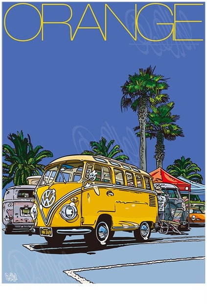 VW Classic Bus (A3ポスター) - redhotdrive - BOOTH