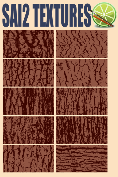 SAI2 tree bark textures