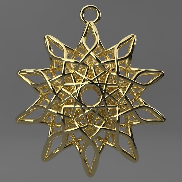 【3DCAD】太陽「SUN-Pendant」Φ42＆Φ21