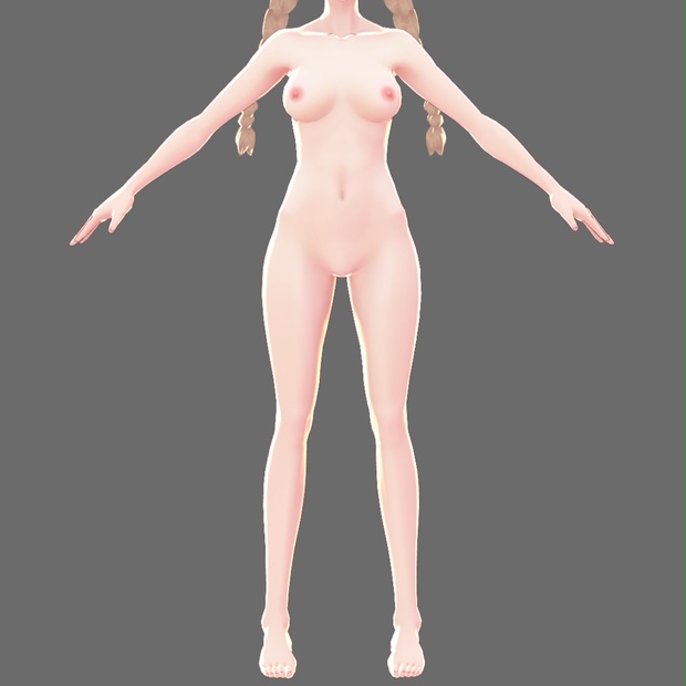 VRoidNude Body Skin Kinuvr BOOTH