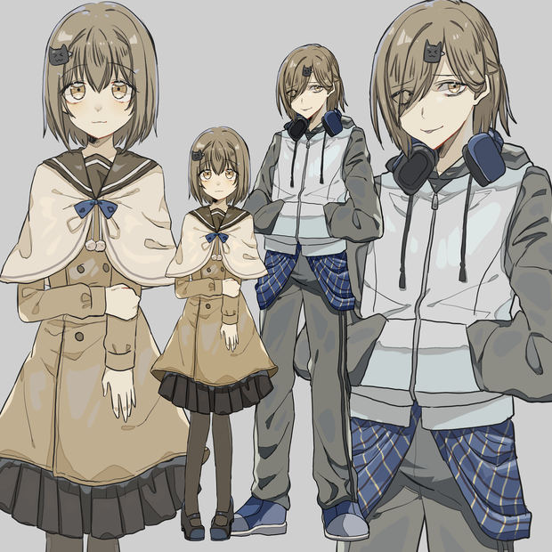 TRPG向け立ち絵素材　兄妹