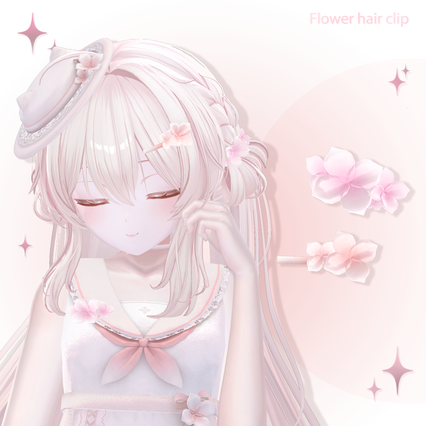 「 ‧₊⁺ 無料 ‧₊⁺」Flower hair clip