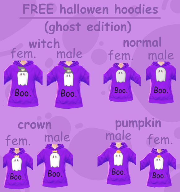 FREE halloween clothes (ghost edition)