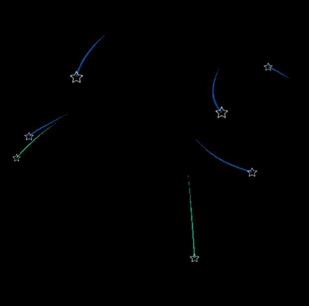 Branch Shooting Star Particle
