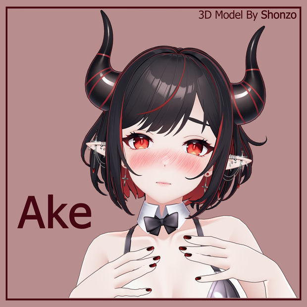 Ake VRChat 3D Model! +Swimsuit +Base! +ARKit Face Tracking!