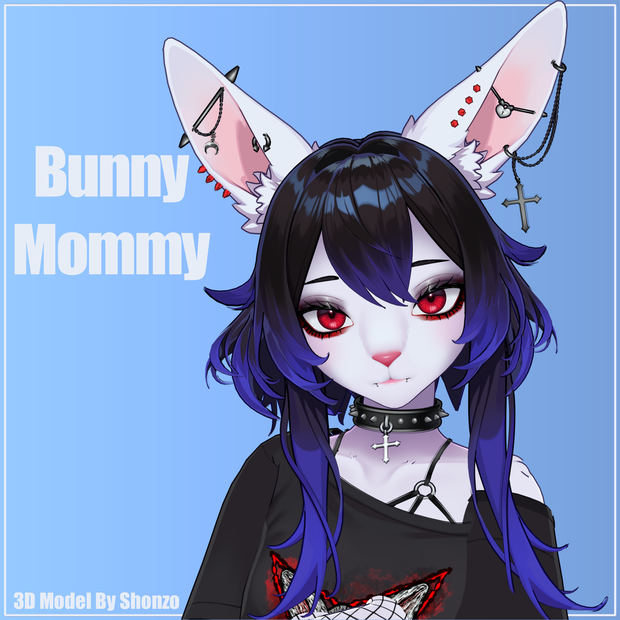 Bunny Mommy VRChat 3D Model! +NSFW Version!!! +ARKit Face Tracking (Updated 10/04/2026)