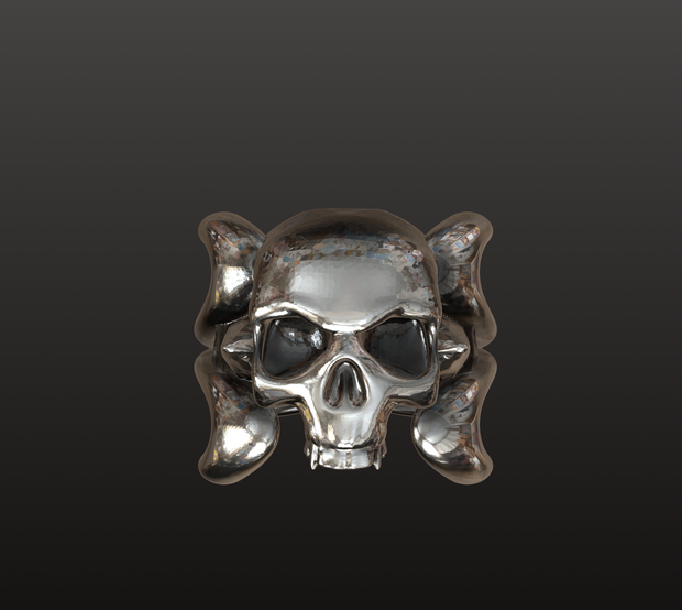 スカル・ファンタジーリング　3Dデータ（OBJ/STL）