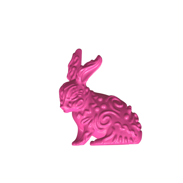 装飾うさぎ・アラベスク彫刻パーツ 3Dデータ（OBJ/STL）