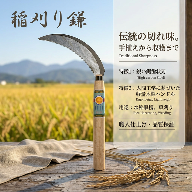 オリジナル３Dモデル「シンプル稲刈り鎌」