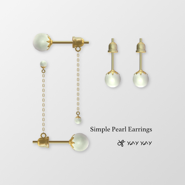 Simple Pearl Earrings │ #yay_yay