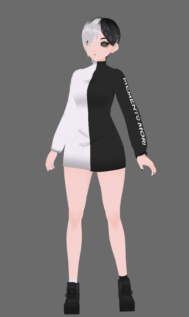 VRoid -- Unus Annus Split Dress (2 Versions)