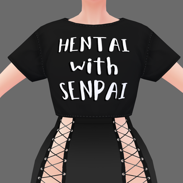 VRoid -- Hentai with Senpai Mini Tee Texture