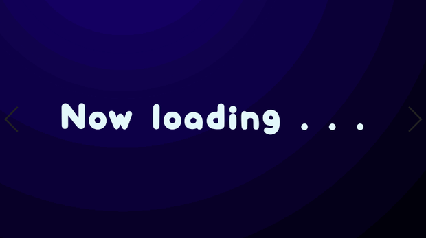 配信待機画面水底でゆらゆらと文字が出てくるNowloading