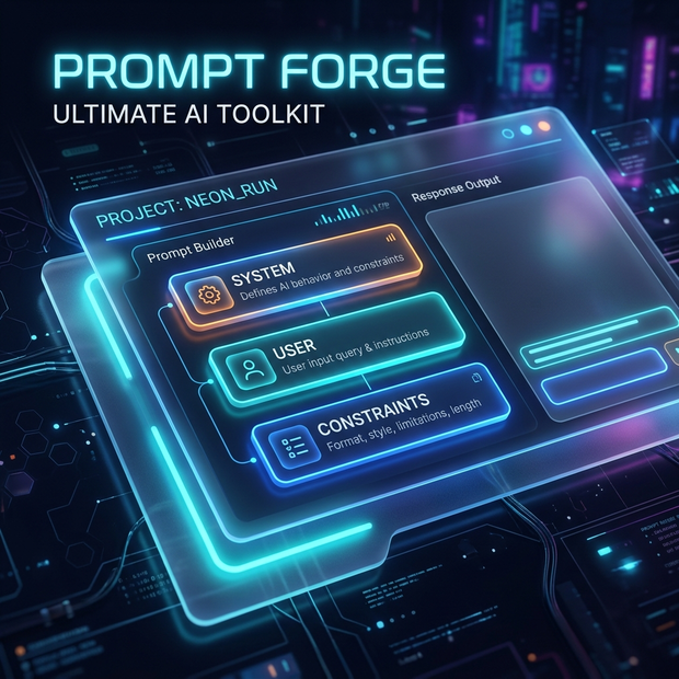 【AI効率化アセット】Prompt Forge（SPA版）〜パーツを重ねて極上プロンプトを作る！18テンプレート＆自作マニュアル付き〜
