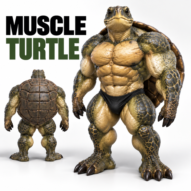 マッスル亀 / MUSCLE TURTLE【VRM / cluster対応】