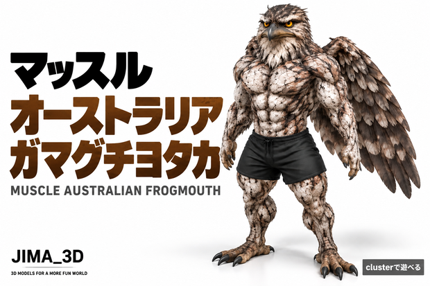 マッスルオーストラリアガマグチヨタカ / MUSCLE AUSTRALIAN FROGMOUTH【VRM / cluster対応】