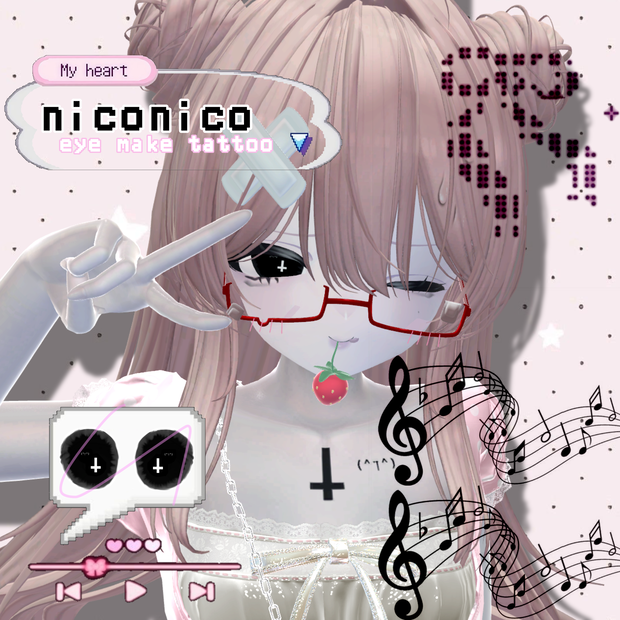 ‪<manuka> niconico / make up＆eye texture＋bodytattoo