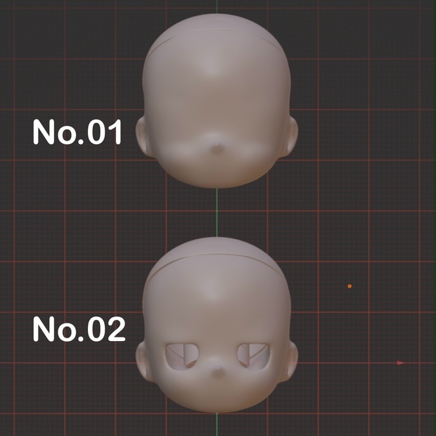 【T.M HEAD】 1/12 オリジナル ドールヘッド 3プリンター用 3Dモデル データ