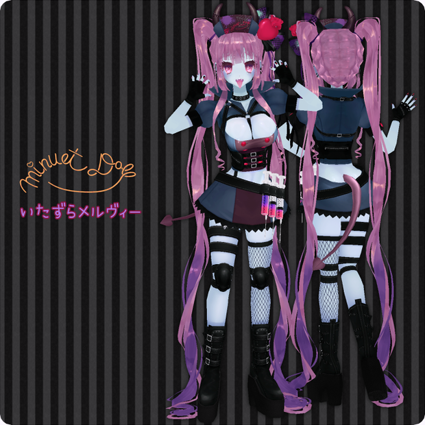 【販売終了】【VRChatオリジナルアバター】いたずらメルヴィー ver3.1.0 Avatars3.0版【MDollnail対応】