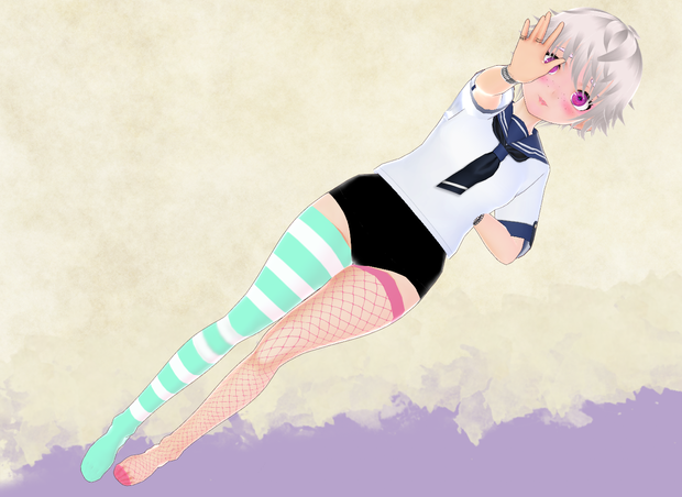 Asymmetrical Thigh Socks