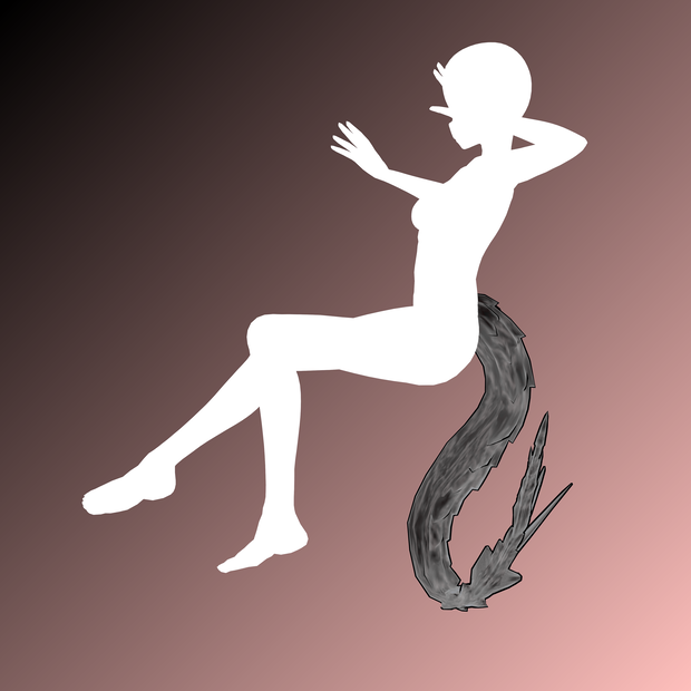 Rigged Dragon Tail EXTRA FLOWY