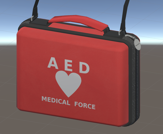 【無料】AED/MEDICAL KITっぽいカバン【VRChat想定】