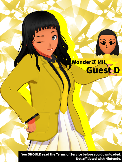 【Wonder式mii MMD モデル】Guest D