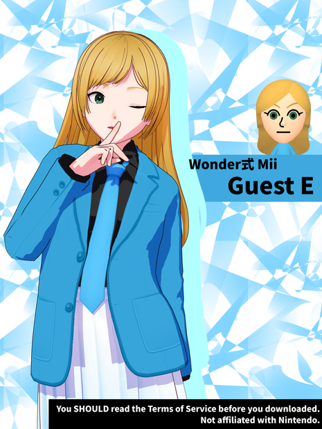 【Wonder式mii MMD モデル】Guest E