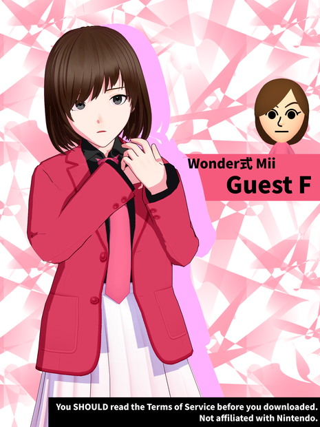 【Wonder式mii MMD モデル】Guest F