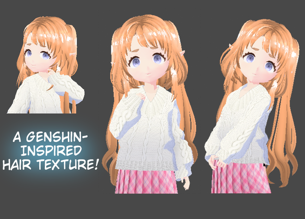 Genshin-Inspired Hair texture for Vroid