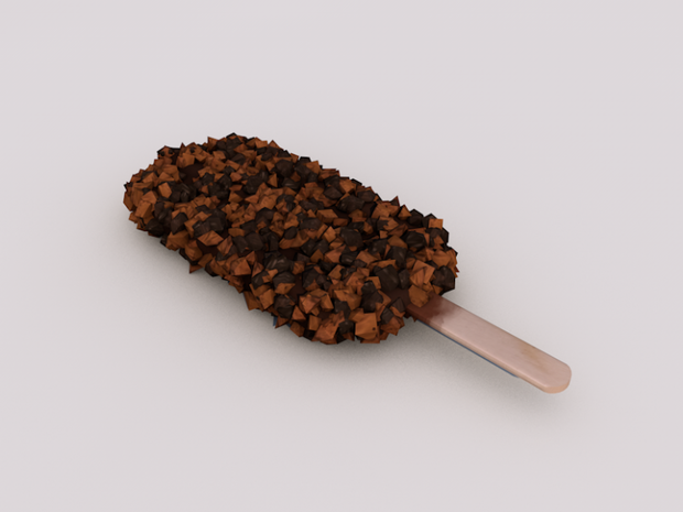lowpoly crispy crunch ice bar / 로우폴리 돼지바