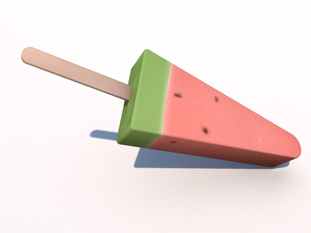 lowpoly watermelon bar / 로우폴리 수박바