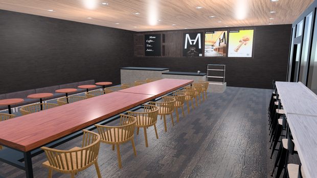 VRChat想定 コーヒーショップセット