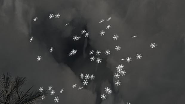 VRChat想定 雪結晶パーティクル