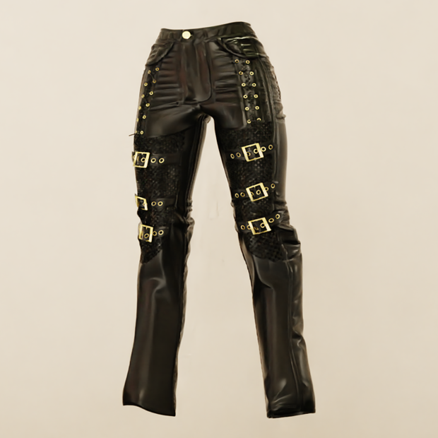 punk Leather pants for manuka