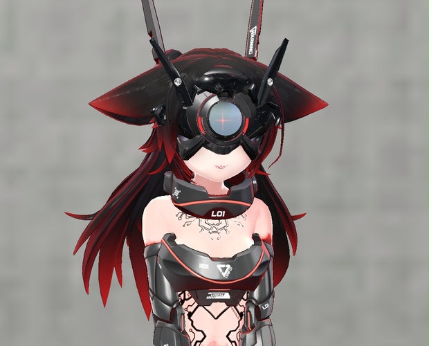 Machine Head Mask Invisible Embedded machinery mask - 无名无业 - BOOTH